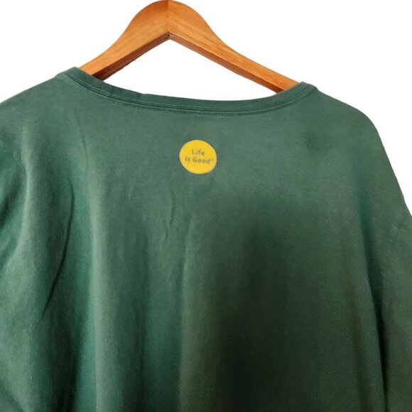 Life Is Good Women's Plus Size XXL T Shirt Half Full Wine Glass‎ Long Sleeve Tee - Picture 10 of 11